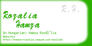 rozalia hamza business card